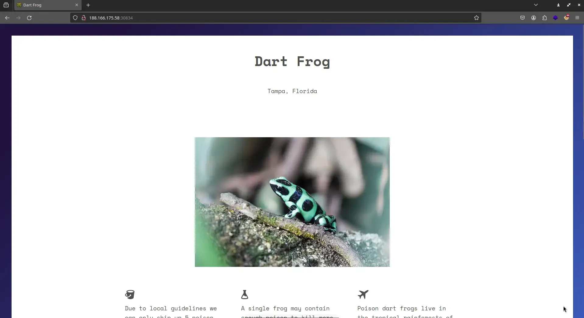 Toxic CTF frontpage Toxic CTF frontpage